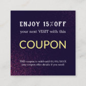 Moderne Eenvoudige Salon Korting Coupon (Voorkant)