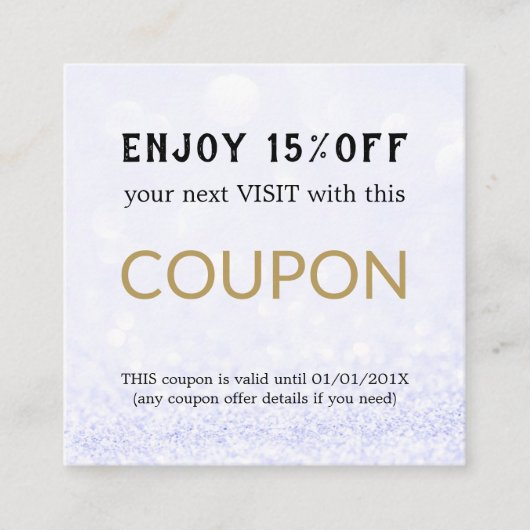 Moderne Eenvoudige Salon Korting Coupon (Voorkant)