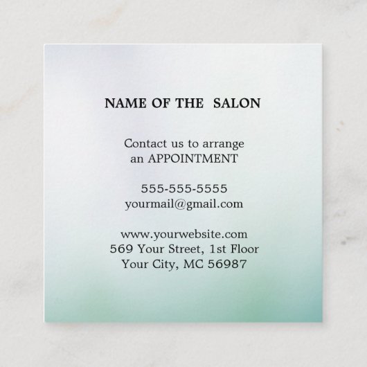 Moderne Eenvoudige Salon Korting Coupon (Achterkant)