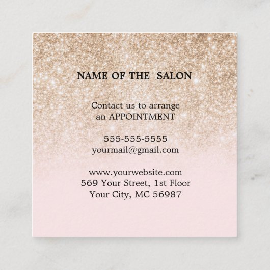 Moderne Eenvoudige Salon Korting Coupon (Achterkant)