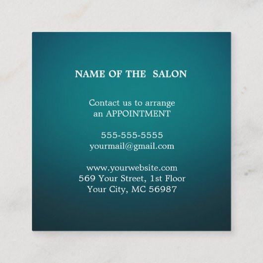 Moderne Eenvoudige Salon Korting Coupon (Achterkant)