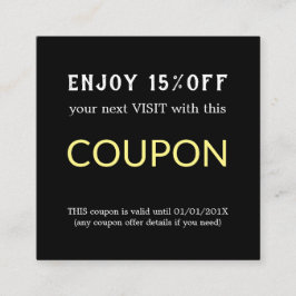 Moderne Eenvoudige Salon Korting Korting Coupon
