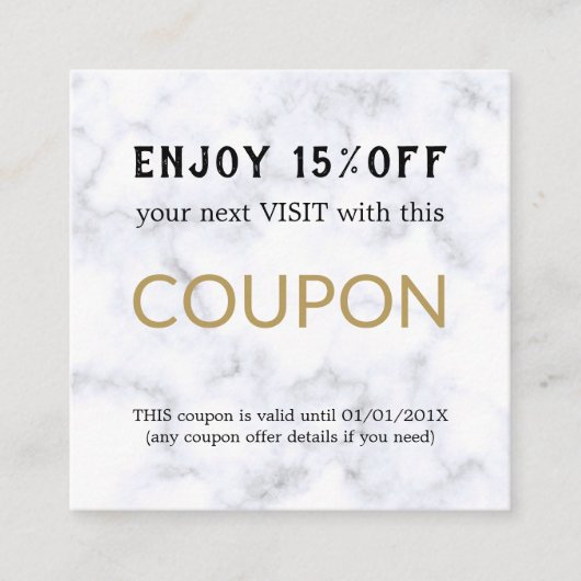 Moderne Eenvoudige Salon Korting Korting Coupon (Voorkant)