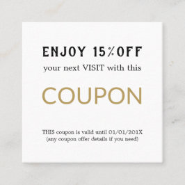 Moderne Eenvoudige Salon Korting Korting Coupon