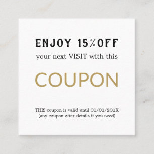 Moderne Eenvoudige Salon Korting Korting Coupon