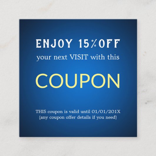 Moderne Eenvoudige Salon Korting Korting Coupon (Voorkant)