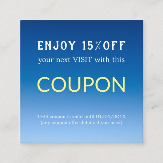 Moderne Eenvoudige Salon Korting Korting Coupon (Voorkant)