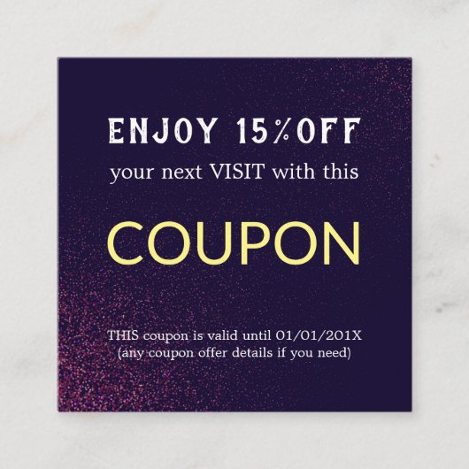 Moderne Eenvoudige Salon Korting Korting Coupon (Voorkant)
