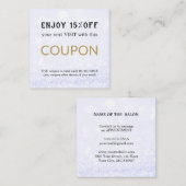 Moderne Eenvoudige Salon Korting Korting Coupon (Voorkant / Achterkant)