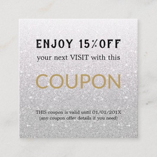 Moderne Eenvoudige Salon Korting Korting Coupon (Voorkant)