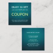 Moderne Eenvoudige Salon Korting Korting Coupon (Voorkant / Achterkant)