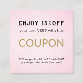 Moderne Eenvoudige Salon Korting Korting Coupon
