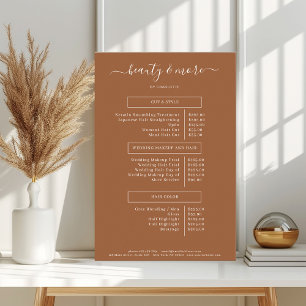 Moderne Eenvoudige Salon Prijslijst Poster