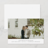 Moderne Eenvoudige Save the Date Kaart (Voorkant / Achterkant)