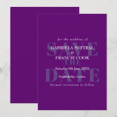 Moderne Eenvoudige Save the Date Uitnodiging (Voorkant / Achterkant)