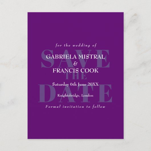 Moderne Eenvoudige Save the Date Uitnodiging (Voorkant)