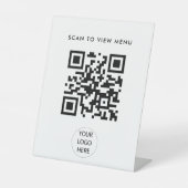 Moderne Eenvoudige scan QR-codemenu Business Reclamebord Met Voetstuk (Voorkant)