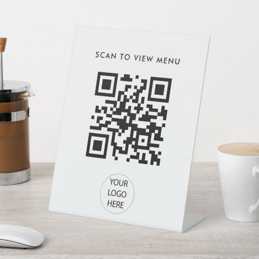 Moderne Eenvoudige scan QR-codemenu Business Reclamebord Met Voetstuk (Insitu)