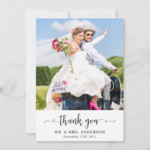 Moderne Eenvoudige Schattigee Chic Custom Photo We Bedankkaart (Voorkant)