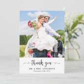 Moderne Eenvoudige Schattigee Chic Custom Photo We Bedankkaart (Staand voorkant)