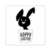 Moderne Eenvoudige Schattigee Paashaas Speelse Car Rubberstempel (Afrduk)