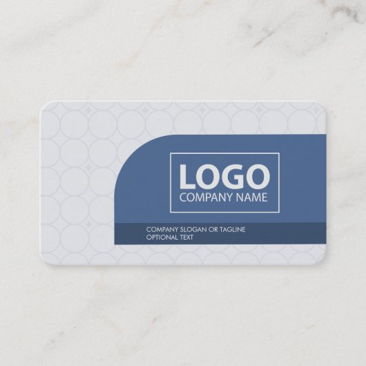 Moderne, eenvoudige, schone blauw visitekaartje (Voorkant)