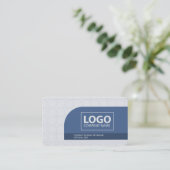 Moderne, eenvoudige, schone blauw visitekaartje (Staand voorkant)