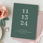 Moderne eenvoudige schone salie groen minimalistis save the date<br><div class="desc">Moderne eenvoudige schone minimalistische bruiloft Bewaar de datum in tinten van salie groene kleur. Neem contact met me op als je nog meer objecten nodig hebt.</div>