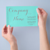 moderne, eenvoudige schoonheidssalon Aqua blue Tur Flyer (Hand)