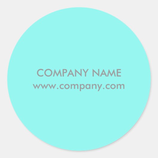 moderne, eenvoudige schoonheidssalon Aqua blue Tur Ronde Sticker (Voorkant)