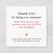 Moderne eenvoudige schoonheidssalon bedankt Coupon (Voorkant)