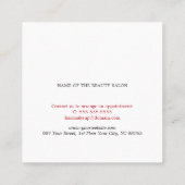 Moderne eenvoudige schoonheidssalon bedankt Coupon (Achterkant)