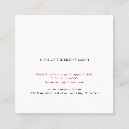 Moderne eenvoudige schoonheidssalon bedankt Coupon (Achterkant)