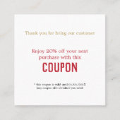 Moderne eenvoudige schoonheidssalon bedankt Coupon (Voorkant)