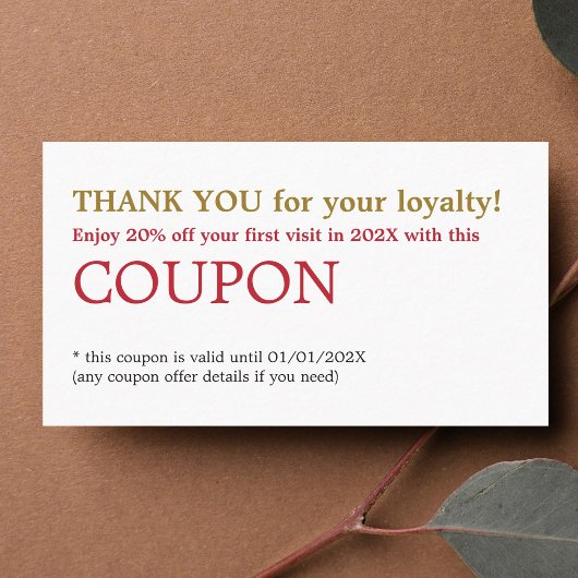 Moderne Eenvoudige Schoonheidssalon Bedankt Coupon