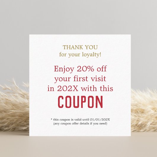 Moderne Eenvoudige Schoonheidssalon Bedankt Coupon