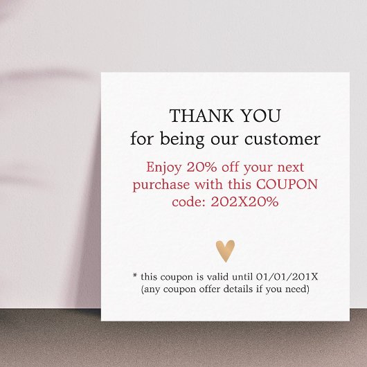 Moderne Eenvoudige Schoonheidssalon Bedankt Coupon