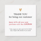 Moderne eenvoudige schoonheidssalon bedankt Coupon (Voorkant)