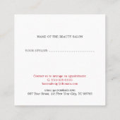 Moderne Eenvoudige Schoonheidssalon Coupon (Achterkant)