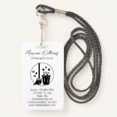 Moderne eenvoudige schoonmaakdiensten logo Busines Badge (Voorkant met draagriem)