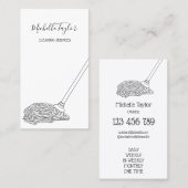 Moderne eenvoudige schoonmaakdiensten Mop Maid Visitekaartje (Voorkant / Achterkant)