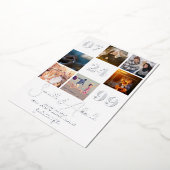 Moderne Eenvoudige Script 6 Foto QR CODE Save The Folie Uitnodiging (Gedraaid)