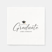 Moderne Eenvoudige Script Afstudeerfeest Servet (Voorkant)