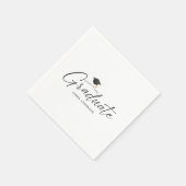 Moderne Eenvoudige Script Afstudeerfeest Servet (Hoek)