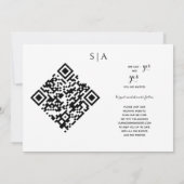 Moderne Eenvoudige Script Drie Foto's Galerij QR C Save The Date (Achterkant)