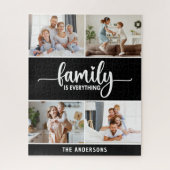 Moderne eenvoudige script familie foto legpuzzel (Verticaal)
