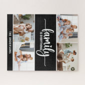 Moderne eenvoudige script familie foto legpuzzel (Horizontaal)