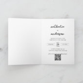 Moderne Eenvoudige Script Foto QR Code Huwelijk Ge (Binnen)