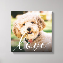 Moderne Eenvoudige Script Lieverdierbare Fotoherde Canvas Afdruk