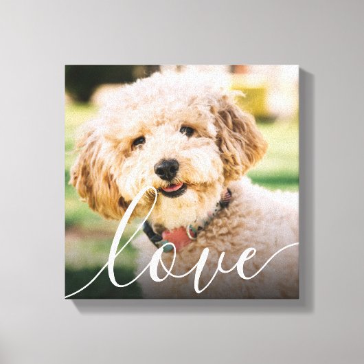 Moderne Eenvoudige Script Lieverdierbare Fotoherde Canvas Afdruk (Voorkant)